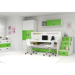 Trojlôžková poschodová posteľ Max1 200x80cm bielo zelená